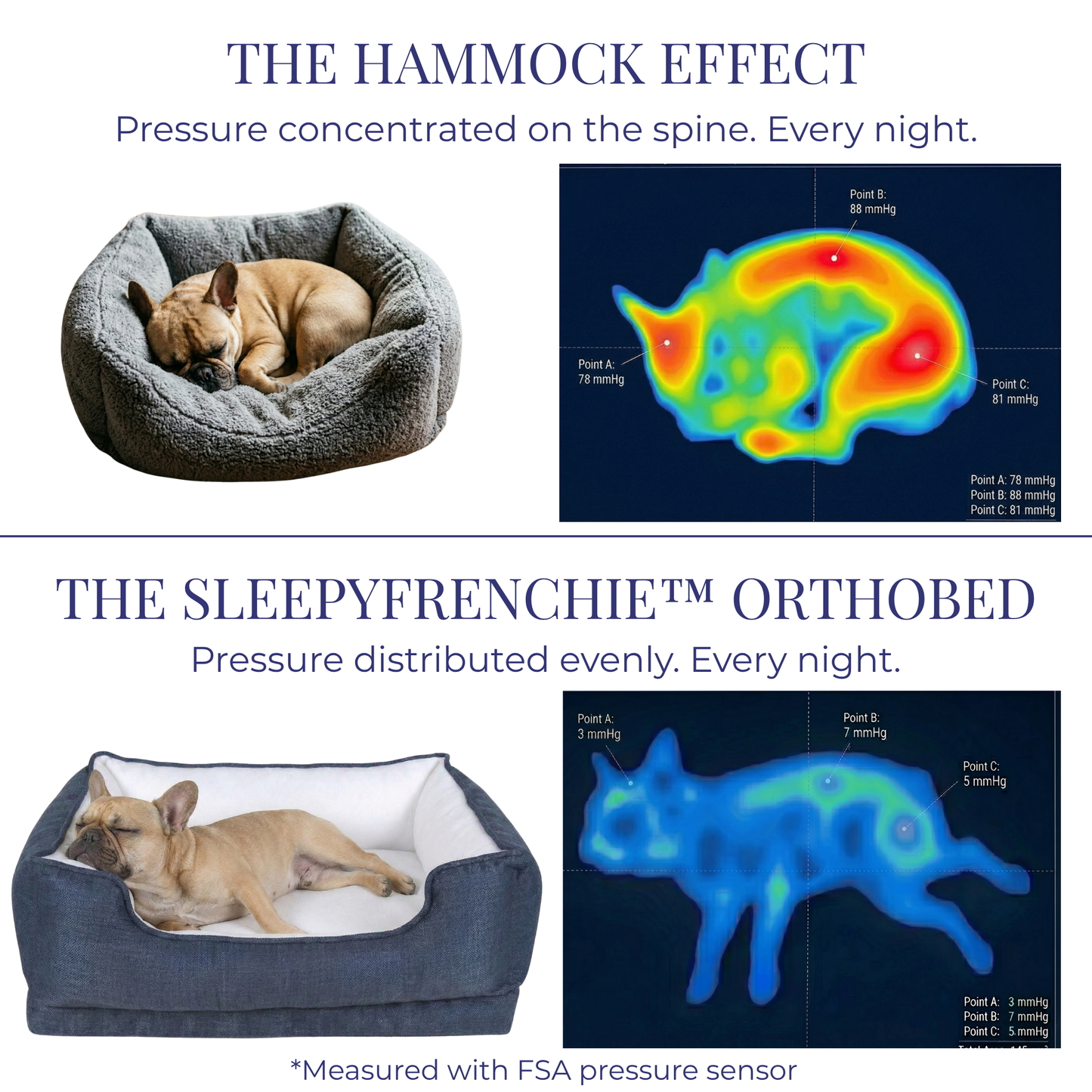 The Frenchie Orthopedic Spine-Relief Bed™